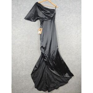 NEW‎ NWT Light In The Box Black One Shoulder Formal Gown Evening Dress Size 6